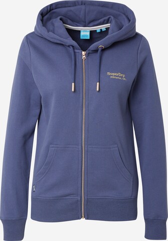 Superdry Sweatjacke 'Essential' in Blau: predná strana