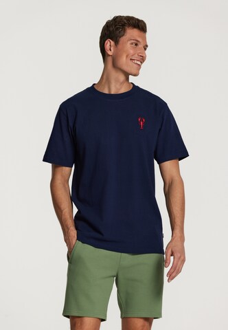 Shiwi T-Shirt 'LOBSTER BEACH' in Blau