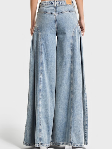 IT'S BASIC Wide leg Jeans 'Elephant' in Blauw
