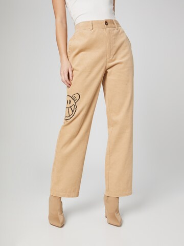 Smiles Boot cut Trousers 'Lias' in Beige: front