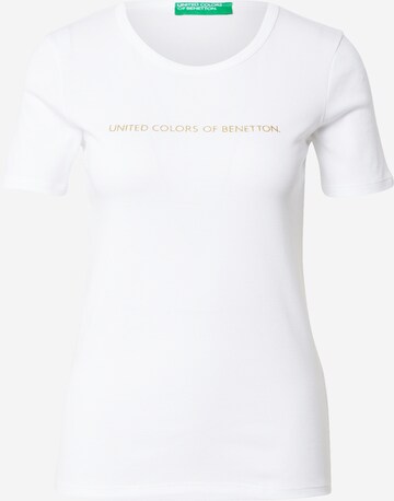 UNITED COLORS OF BENETTON Shirts i hvid: forside