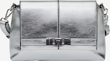 Borsa a spalla 'Pamela' di L.CREDI in argento: frontale
