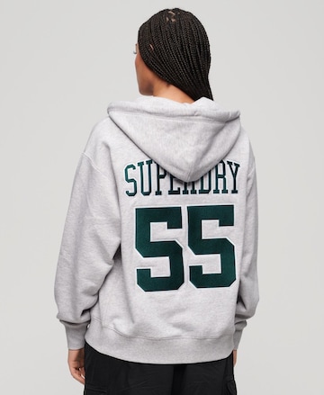 Superdry Zip-Up Hoodie 'College' in Grey