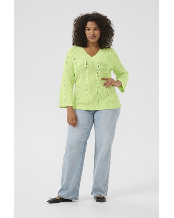 KAFFE CURVE Sweater 'Lorry' in Green