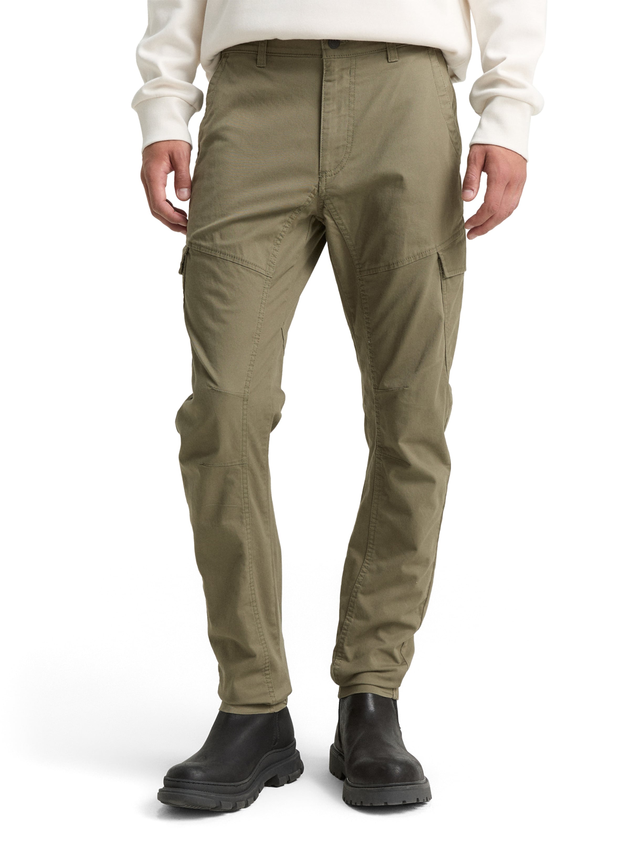 TOM TAILOR DENIM Слим фит Карго панталон в зелено: отпред