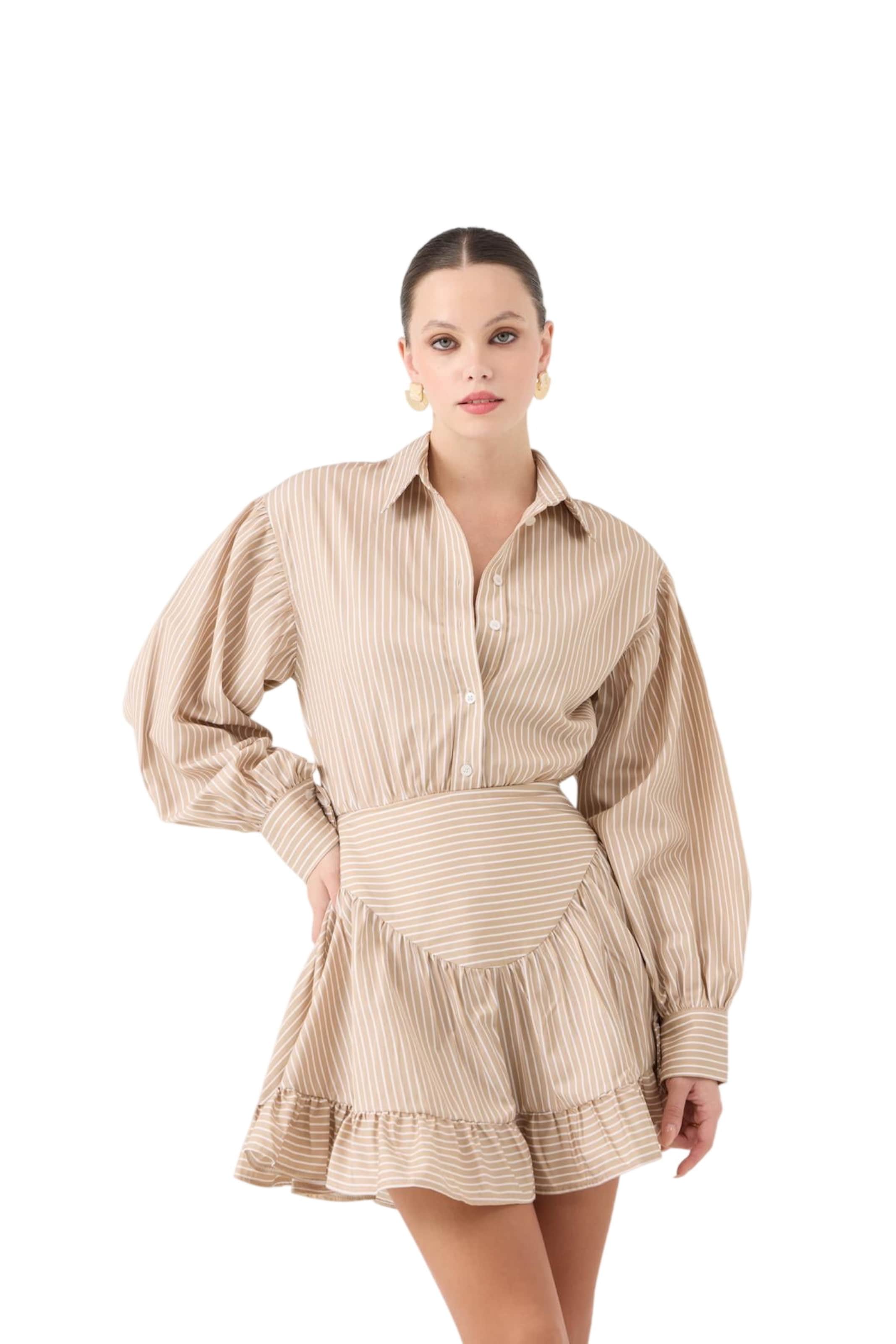 HOLLY LOLLY Kleid in Beige