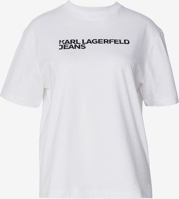 KARL LAGERFELD JEANS Тениска в бяло: отпред