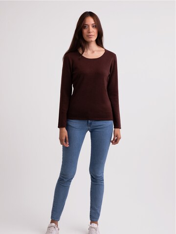 CASH-MERE.CH Pullover i brun