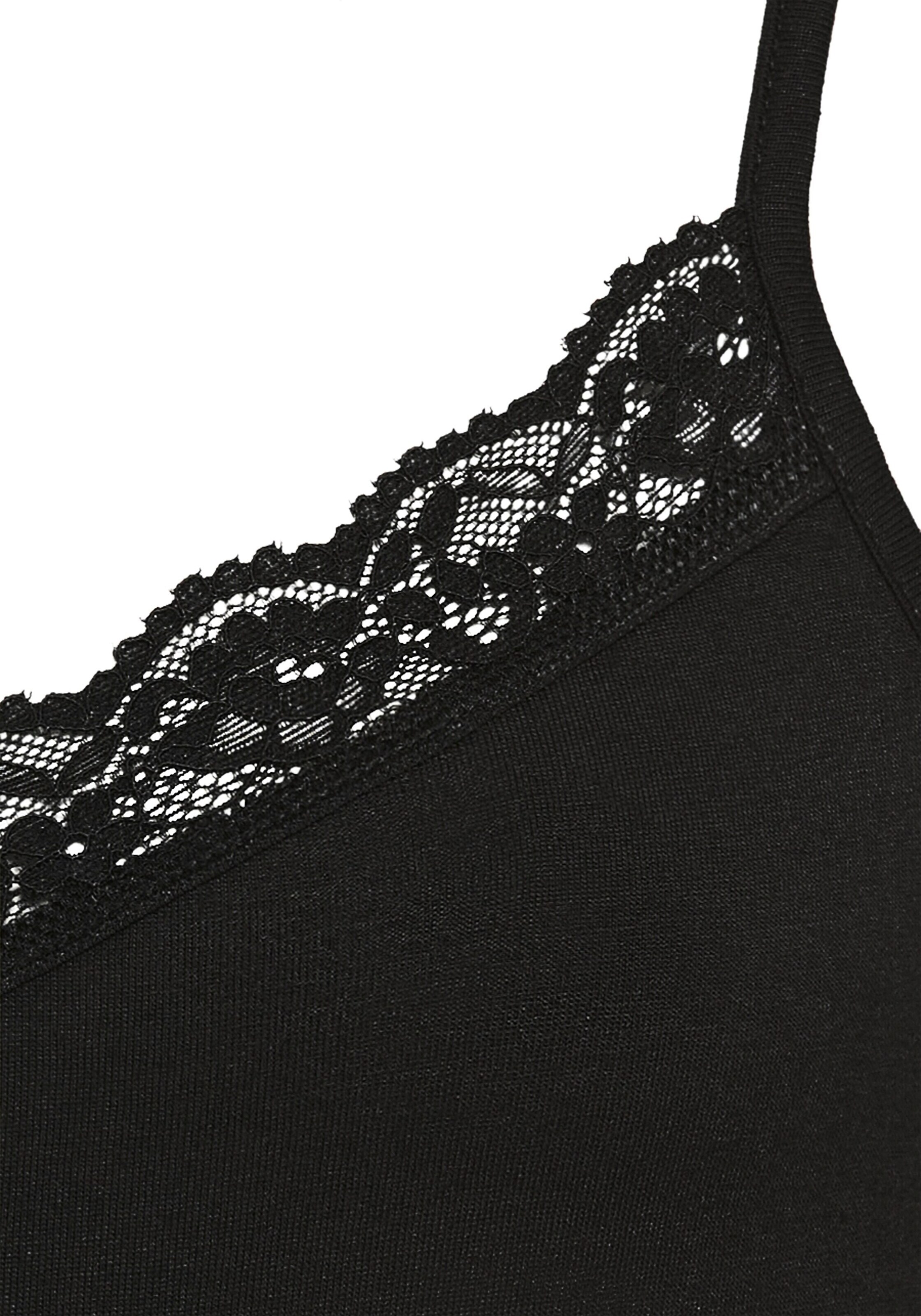 LASCANA - Camisa de pijama em preto