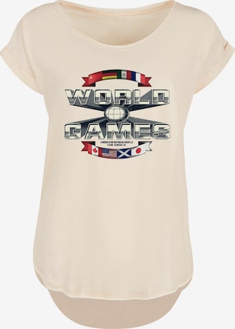 F4NT4STIC Shirt 'Retro Gaming World Games' in Beige: voorkant