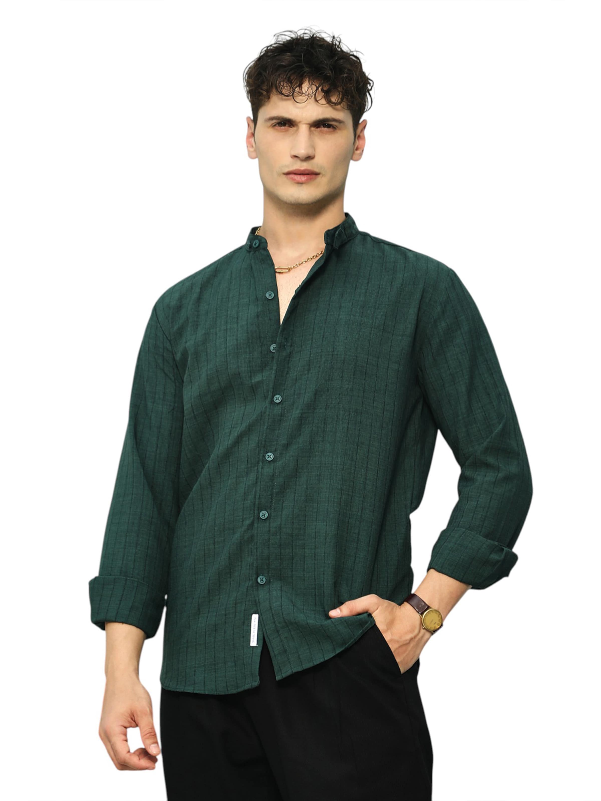 Regular fit Cămașă 'Alessia' de la Campus Sutra pe verde: față