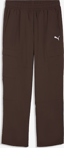 PUMA Workout Pants in Brown: front