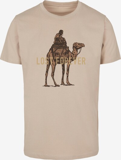 Mister Tee T-Shirt 'Lost Forever' en sable / marron / chocolat, Vue avec produit