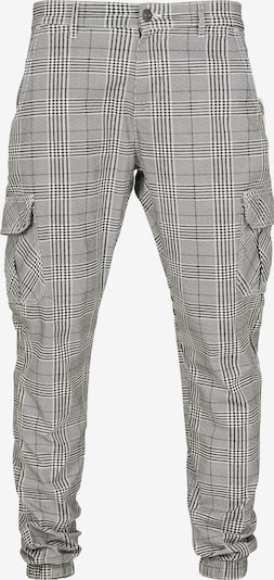 Urban Classics Pantalon cargo en gris chiné / blanc, Vue avec produit