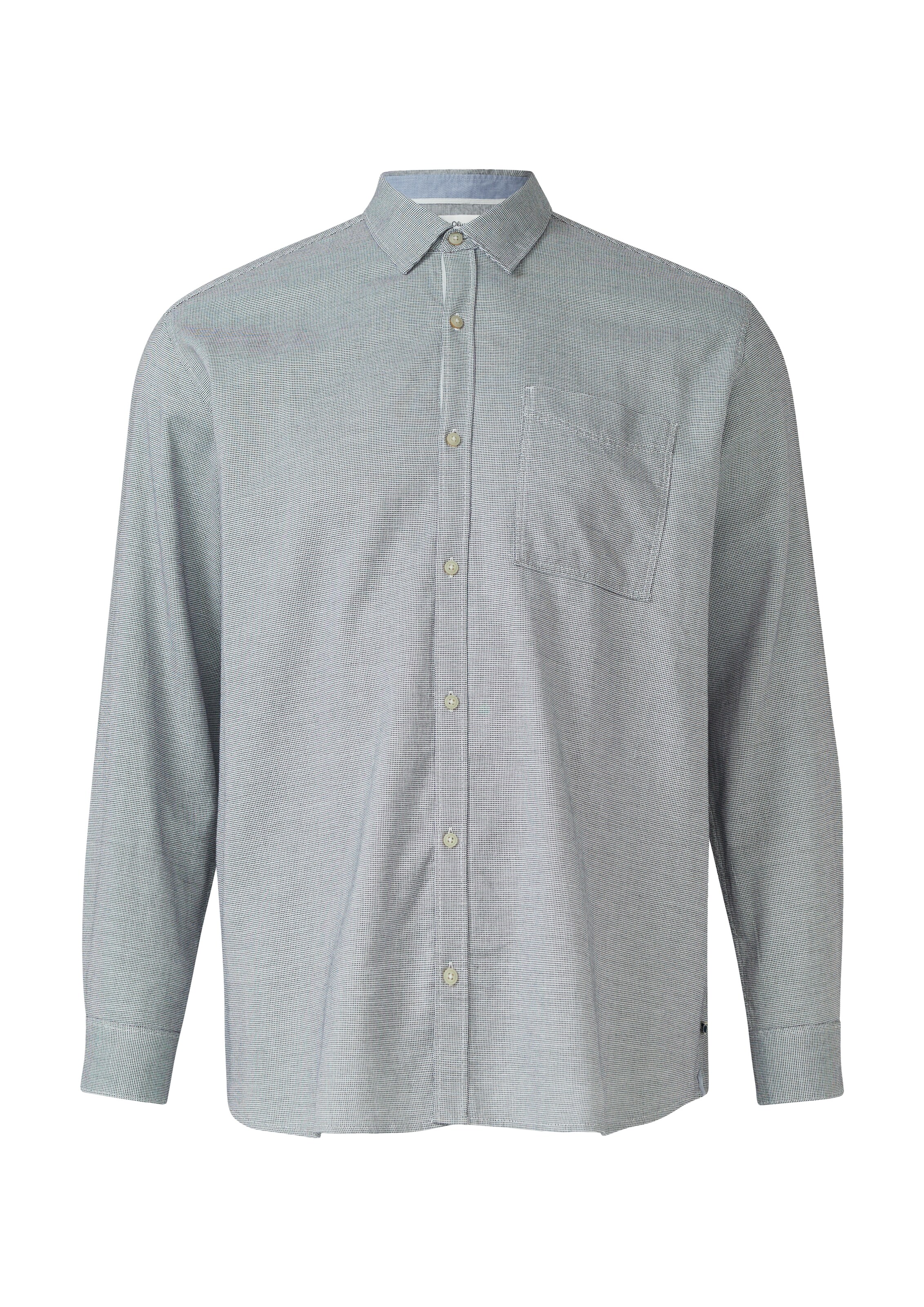 s.Oliver Men Big Sizes Hemd in Blau: Vorderseite