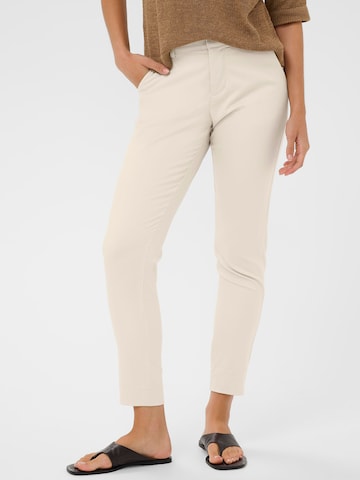 Kaffe Slimfit Hose 'KAlea' in Beige: Vorderseite
