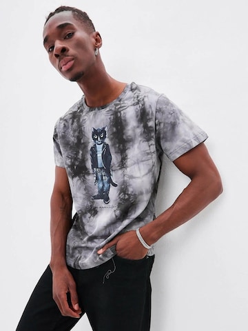 Maglietta 'Rocker Cat' di Cat e Lolette in grigio