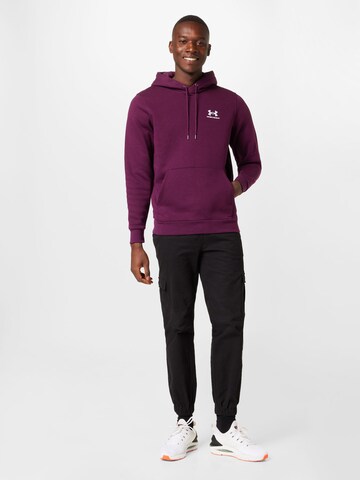 UNDER ARMOUR Sports sweatshirt 'Essential' in Purple