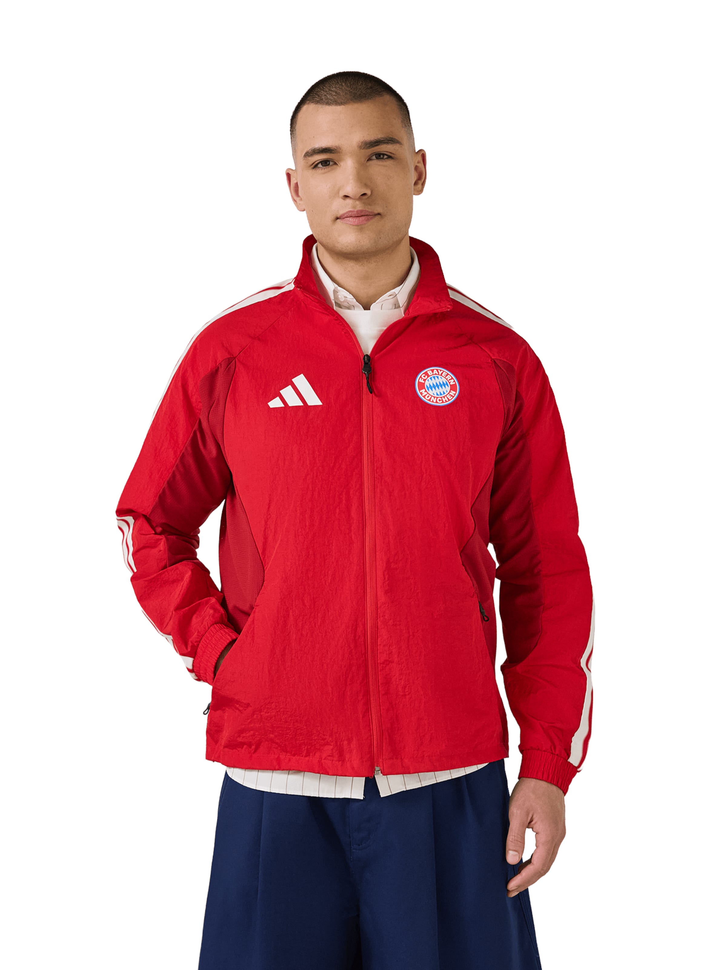 ADIDAS PERFORMANCE Athletic Jacket in Red: front