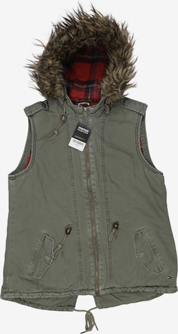 Tommy Jeans Weste M in Grün: Vorderseite