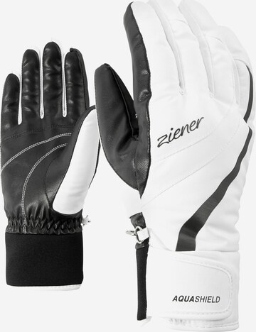 ZIENER Athletic Gloves 'KITTY AS(R) lady glove' in White: front