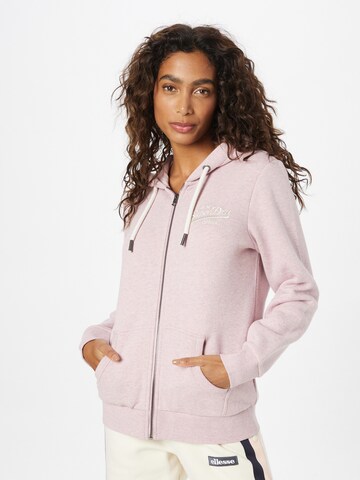 Superdry Sweatvest in Roze: voorkant