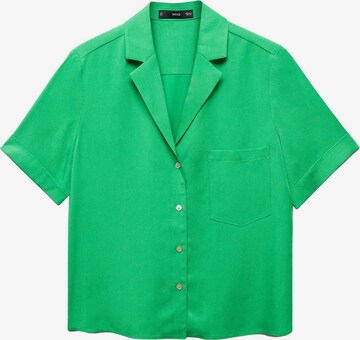 MANGO Blouse 'MOMA' in Green: front