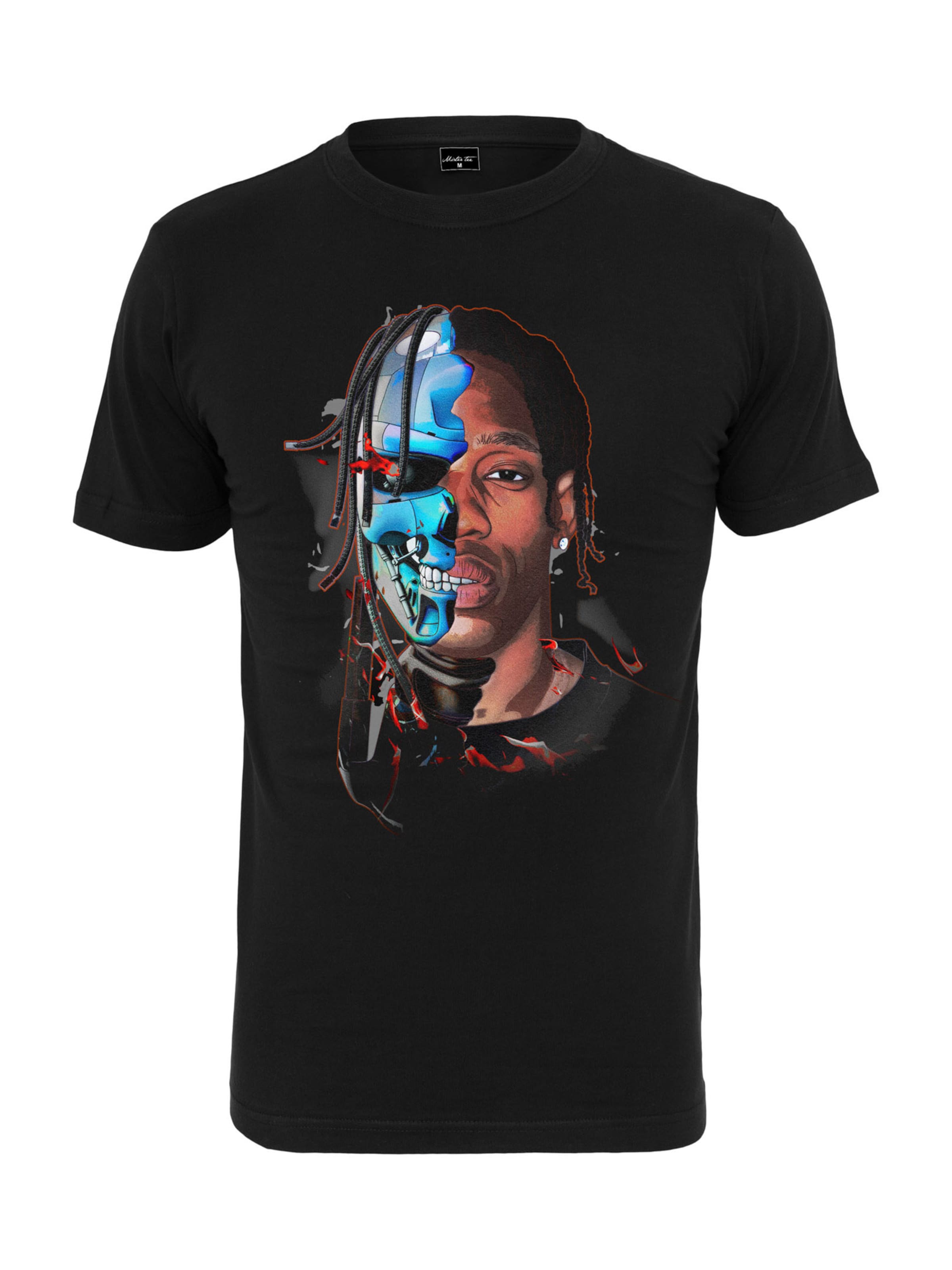 Mister Tee - Regular Fit Camisa 'Half Face' em preto: frente