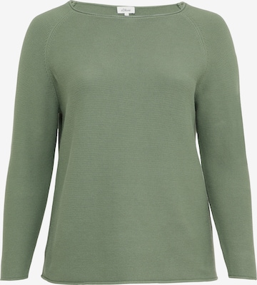 s.Oliver Red Label Plus Sweater in Green: front