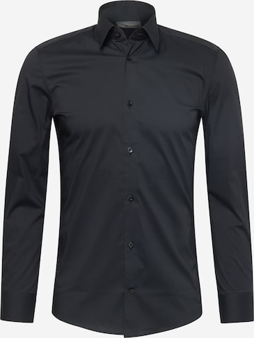 DRYKORN - Ajuste regular Camisa de negocios 'LUTO' en negro: frente