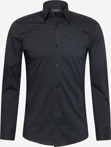 Coupe regular Chemise business 'LUTO' DRYKORN en noir : devant