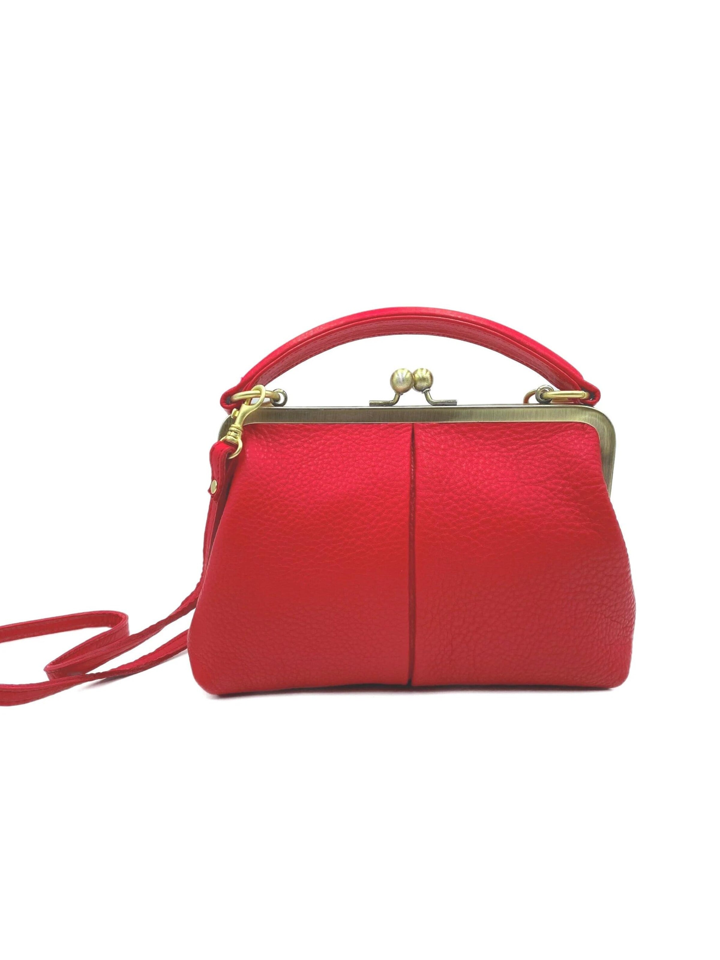 Sacs à main 'Kleine Olive – Leder Handtasche & Umhängetasche' Taschenkinder en rouge