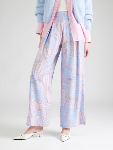 Sublevel - Pierna ancha Pantalón plisado en azul: frente