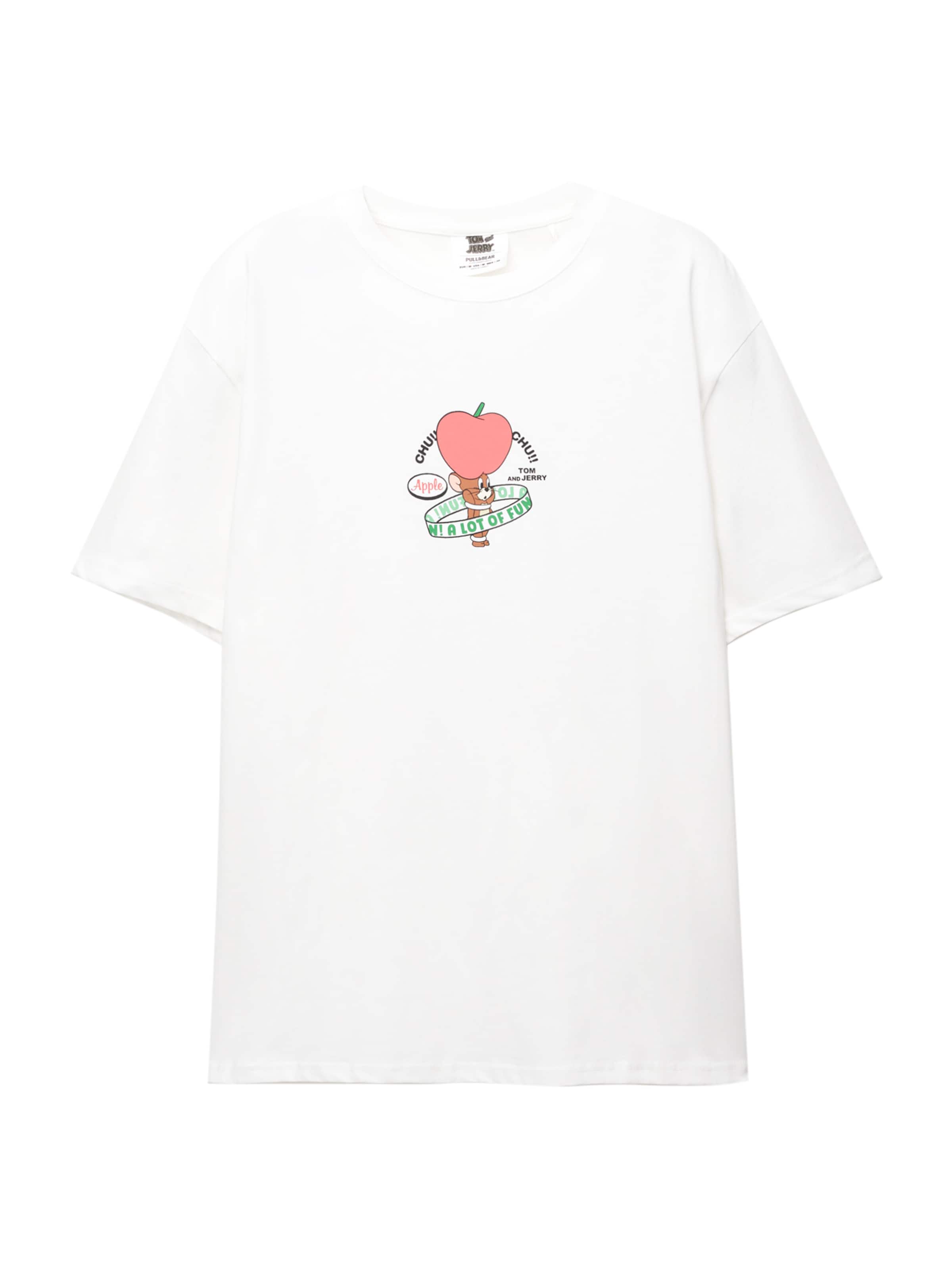 Pull&Bear Bluser & t-shirts 'TOM JERRY' i hvid: forside