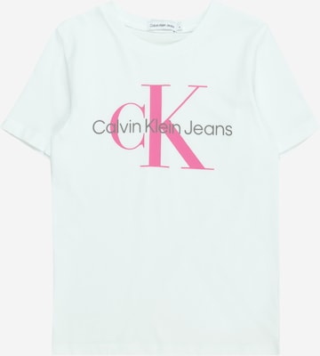 T-Shirt Calvin Klein Jeans en blanc : devant