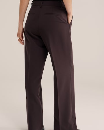 WE Fashion Wide leg Pressveckad byxa i brun