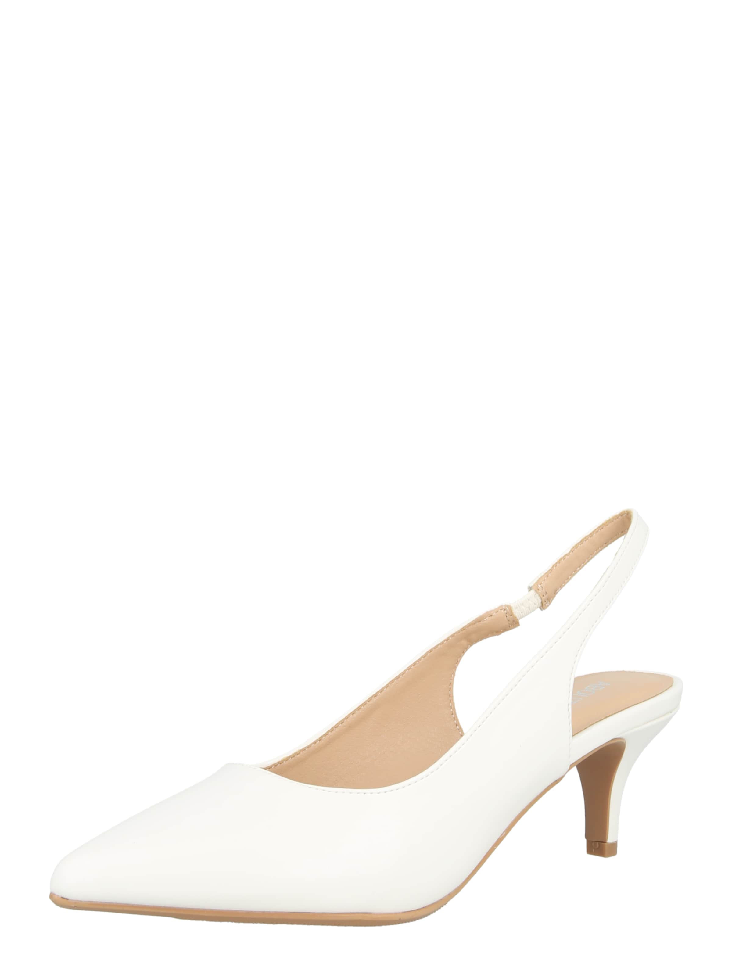 ABOUT YOU Лодочки с открытой пяткой 'Holly' в Белый: спереди