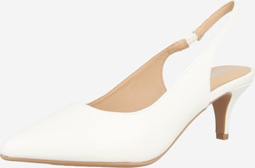 ABOUT YOU Лодочки с открытой пяткой 'Holly' в Белый: спереди