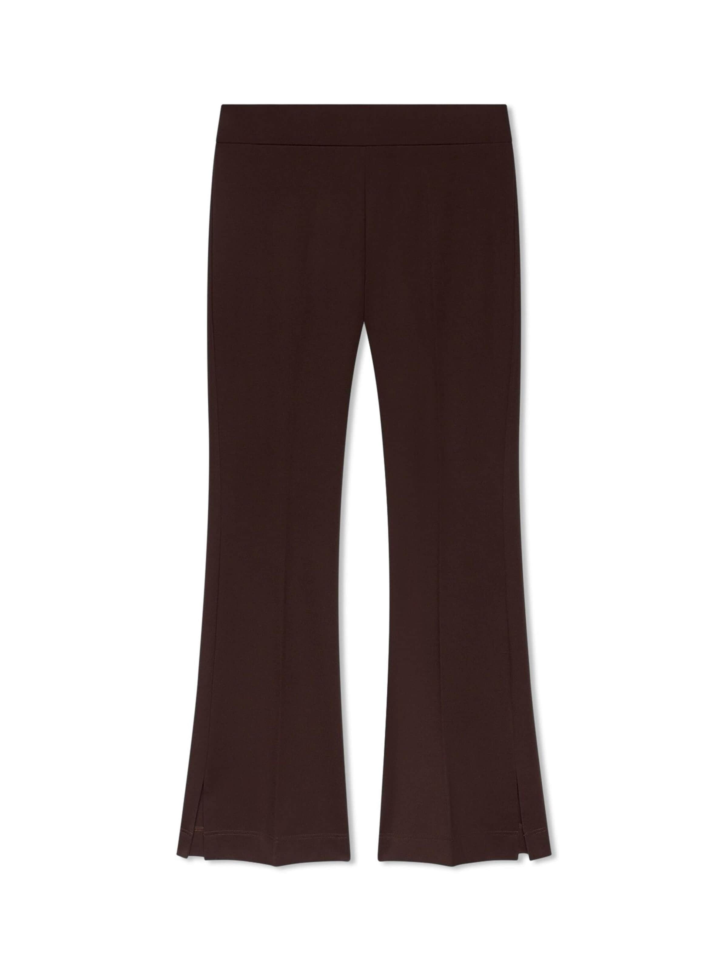 Fiorella Rubino Flared Pants in Brown: front