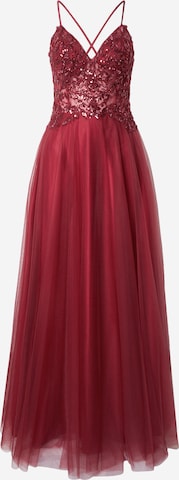 mascara - Vestido de noche en rojo: frente