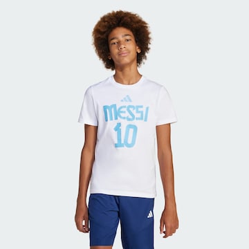 ADIDAS PERFORMANCE Funktionsskjorte 'Messi Name and Number' i hvid: forside