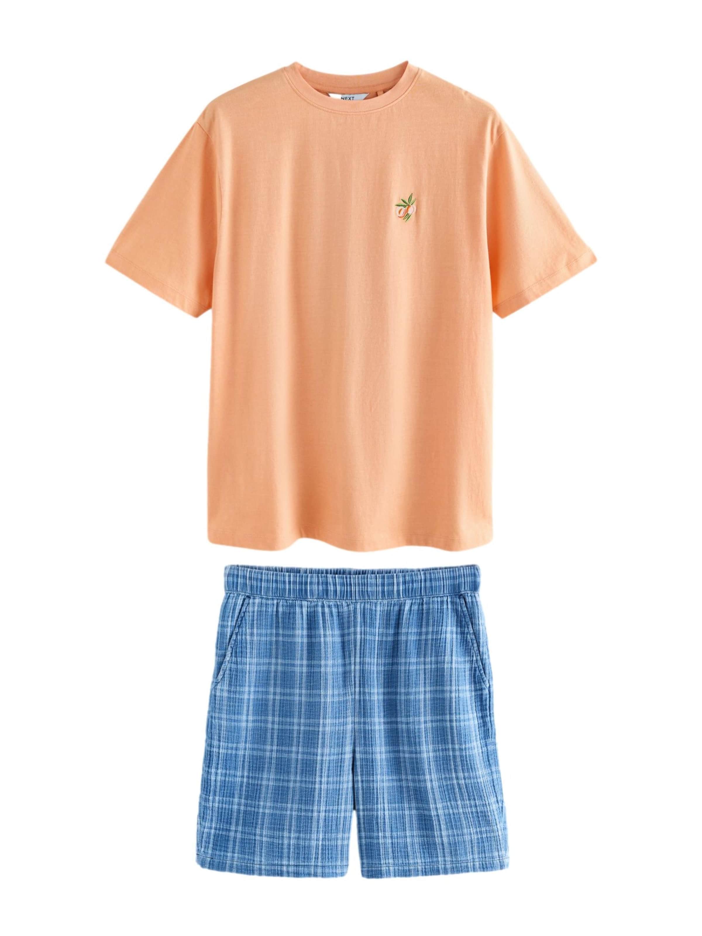 Next Пижама короткая в Синий: спереди