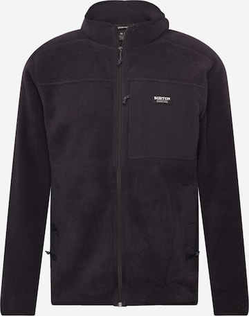 BURTON Athletic fleece jacket 'Hearth' in Black: front