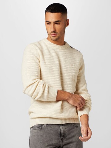 Pull-over 'LUCIO' FAGUO en beige : devant