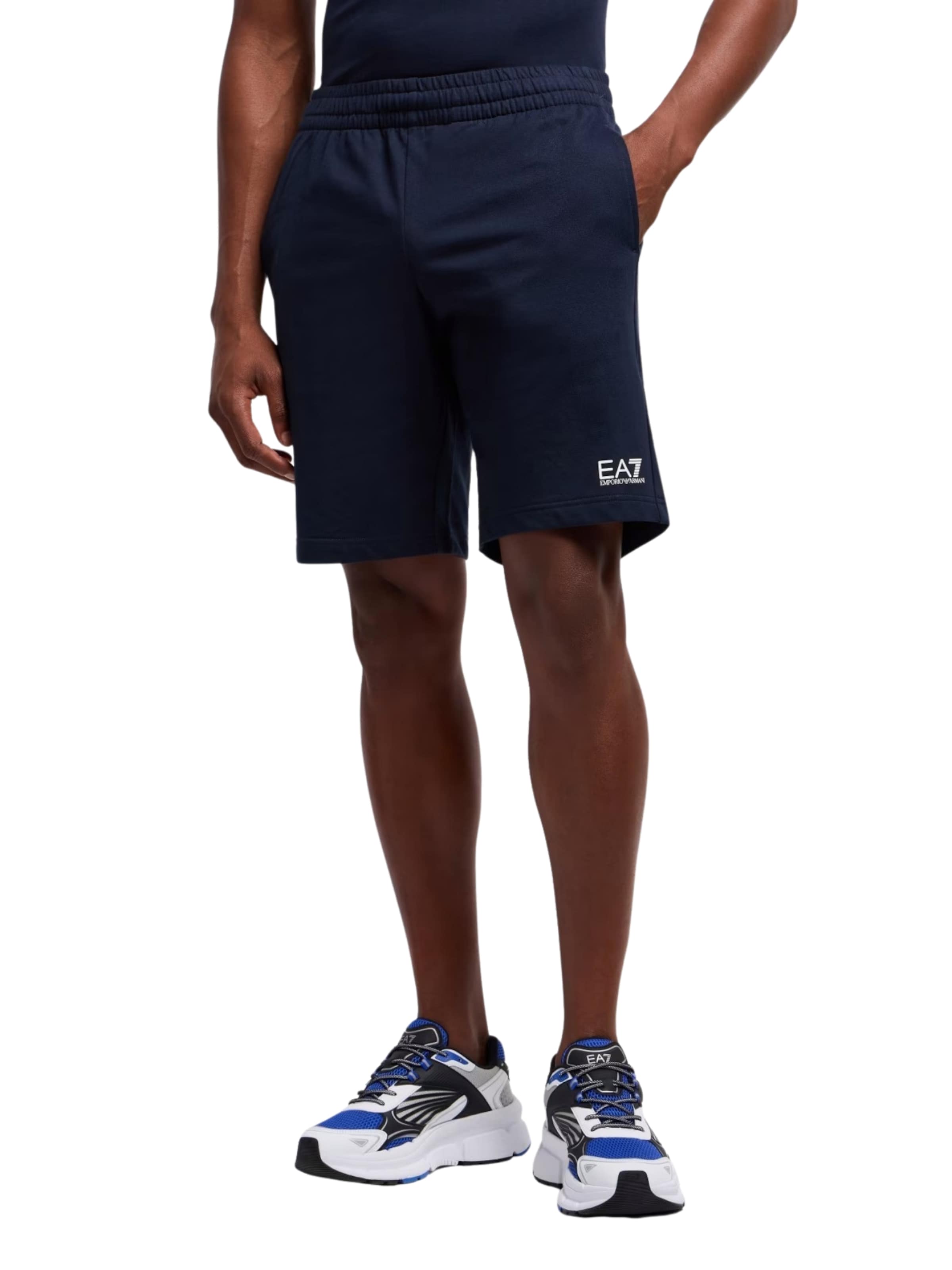 EA7 Emporio Armani Loosefit Broek 'Core Identity' in Blauw: voorkant