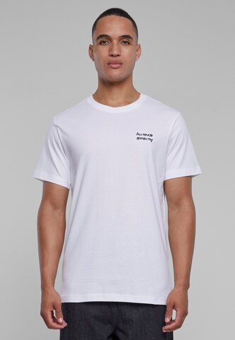 Mister Tee Shirt 'Au Revoir' in Wit: voorkant