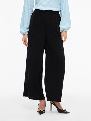 Wide leg Pantaloni 'VIRELLA' de la VILA pe negru: față