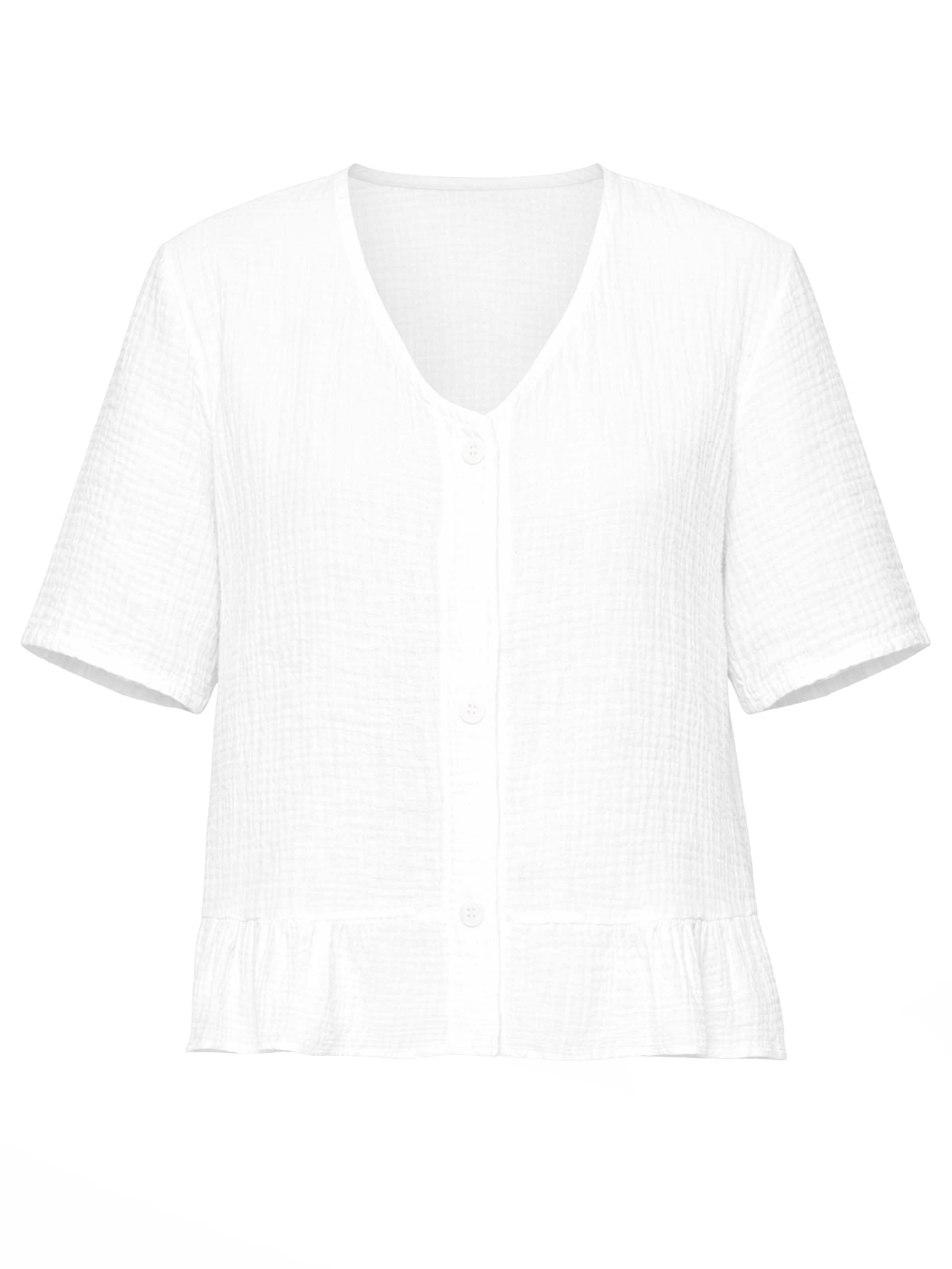 SASSYCLASSY Blouse in White: front