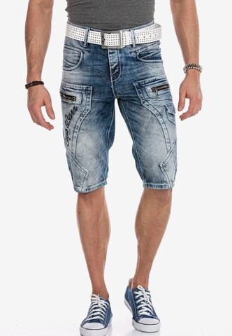 CIPO & BAXX Regular Jeans-Shorts in Blau: predná strana