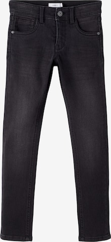 NAME IT Slimfit Jeans 'Robin' in Zwart: voorkant